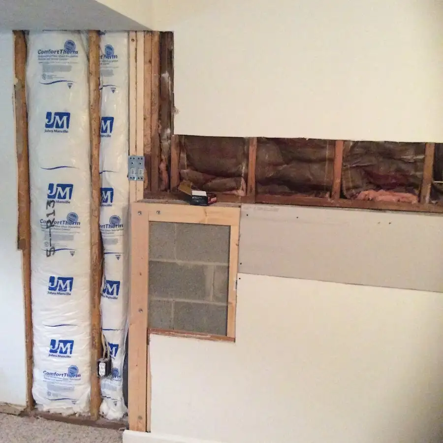 Wall insulation replacement during Odor Removal & Deodorization in Poquoson